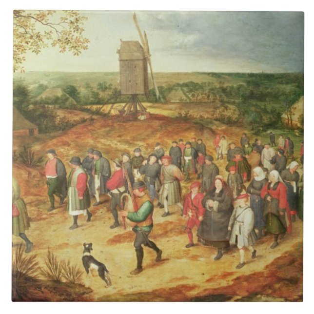 Azulejo De Cerámica Un Boda campesino (Frente)
