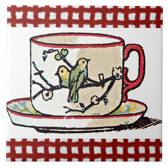 Azulejo De Cerámica Un Cuppa (Frente)