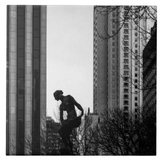 Azulejo De Cerámica Un momento solitario en la ciudad