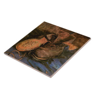 Azulejo De Cerámica Un par de zapatos (F333) Van Gogh Bella Artes