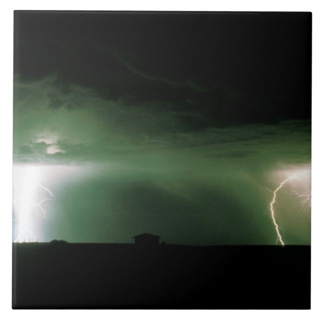 Azulejo De Cerámica Un rayo. (Frente)