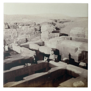 Azulejo De Cerámica Un templo excavado en el pie de la esfinge, 4ta