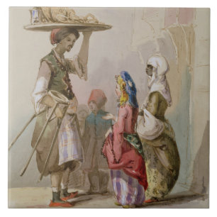 Azulejo De Cerámica Un vendedor del pote, c.1855