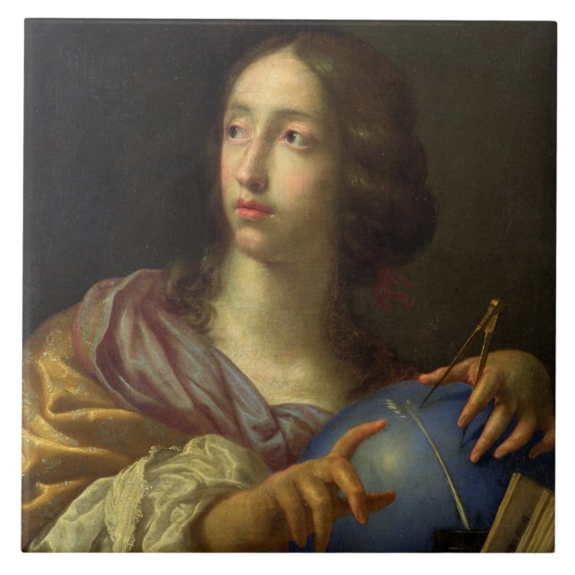 Azulejo De Cerámica Una alegoría de la astronomía (Frente)