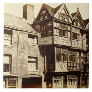 Azulejo De Cerámica Una calle en Ludlow (foto de b/w)