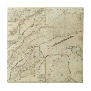 Azulejo De Cerámica Una carta exacta del río St Lawrence