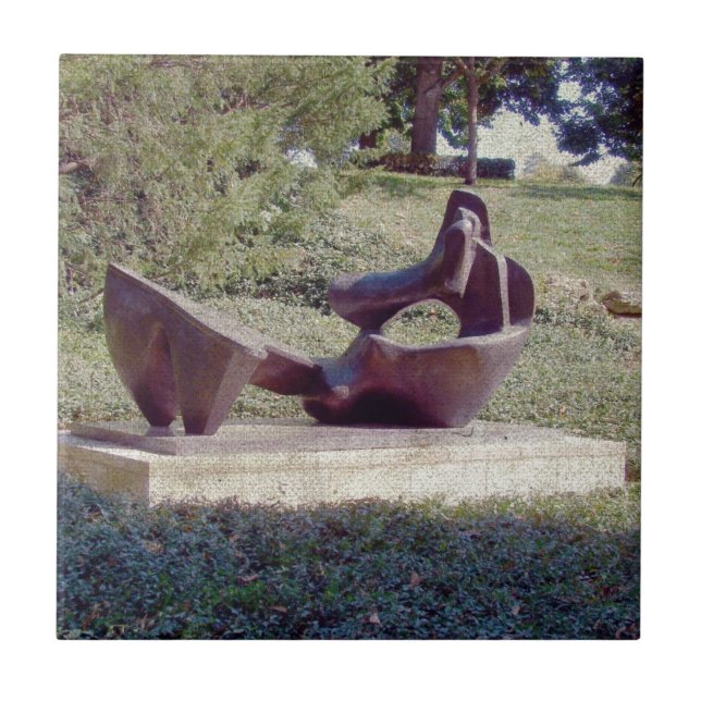 Azulejo De Cerámica Una escultura en Kansas City (Frente)