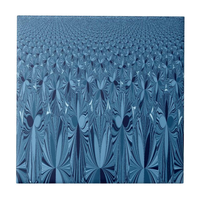 Azulejo De Cerámica Una mezcla de azul (Frente)