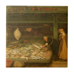 Azulejo De Cerámica Una pescadería por Frederick Walker