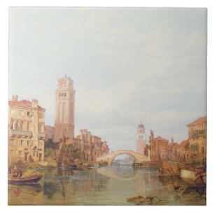 Azulejo De Cerámica Una vista de Verona, 1848 (aceite en lona)