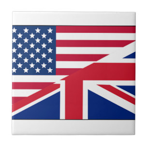 Azulejo De Cerámica Union Jack American Flag Pattern Stars Strips