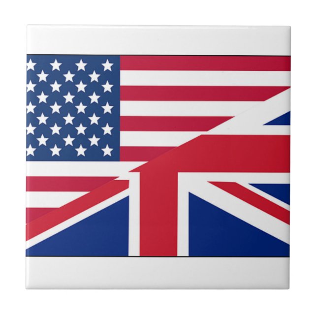Azulejo De Cerámica Union Jack American Flag Pattern Stars Strips (Frente)