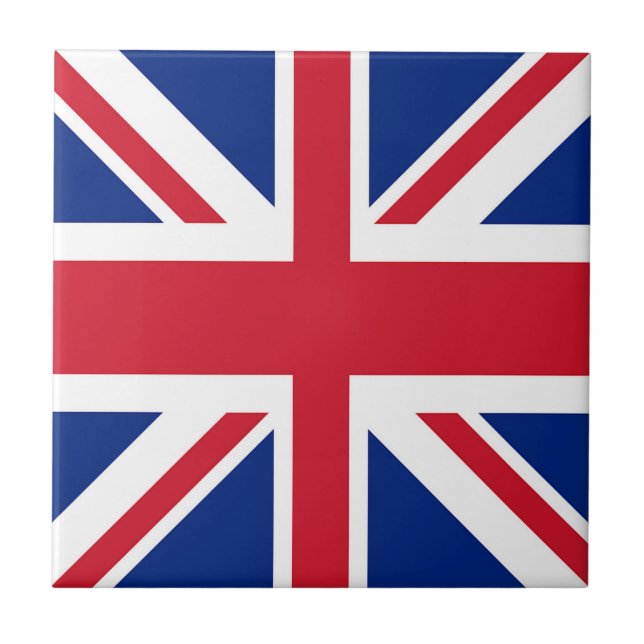 Azulejo De Cerámica Union Jack - Bandera del Reino Unido (Frente)