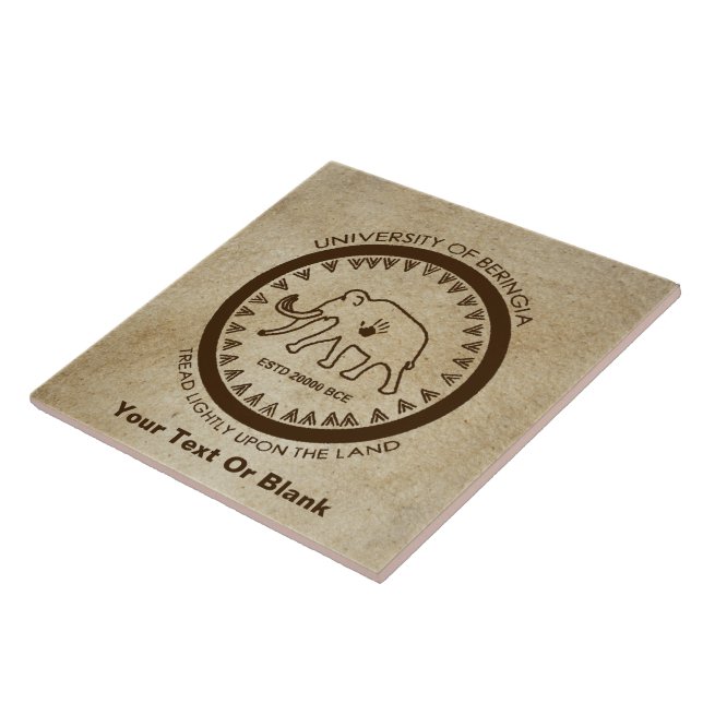 Azulejo De Cerámica Universidad de Beringia Mammoth (Lado)