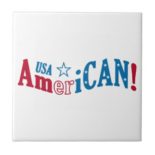 Azulejo De Cerámica USA AmeriCAN! personalizado
