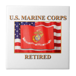 Azulejo De Cerámica USMC jubilado