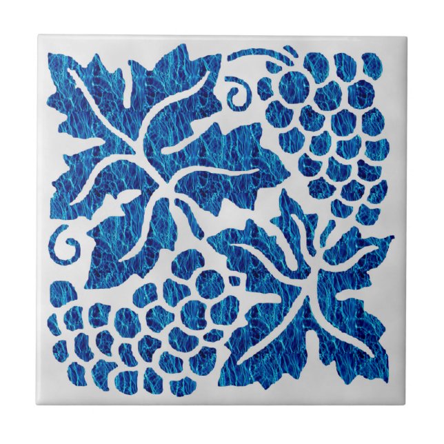 Azulejo De Cerámica Uvas azules (Frente)