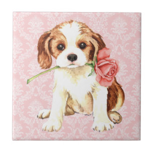 Azulejo De Cerámica Valentine Rosa Cavalier