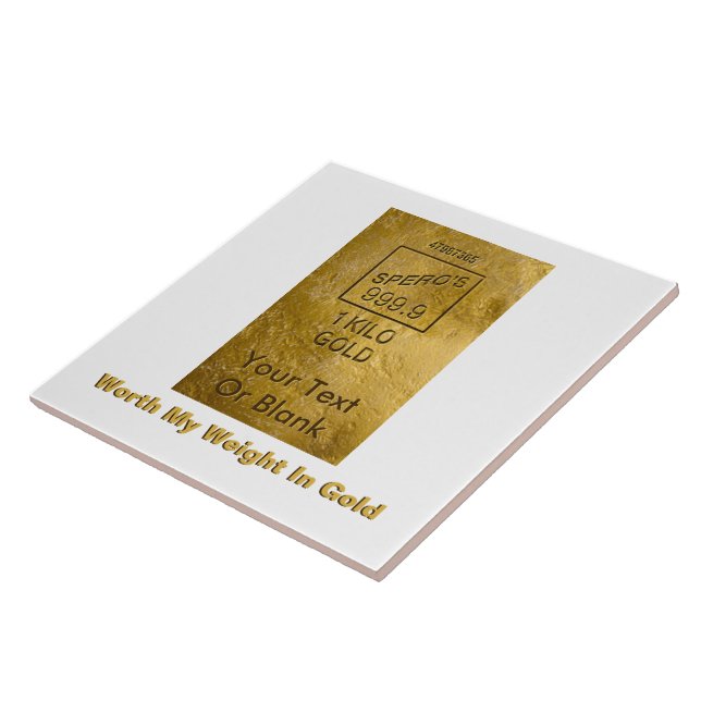 Azulejo De Cerámica Valoro Mi Peso En Oro (Lado)