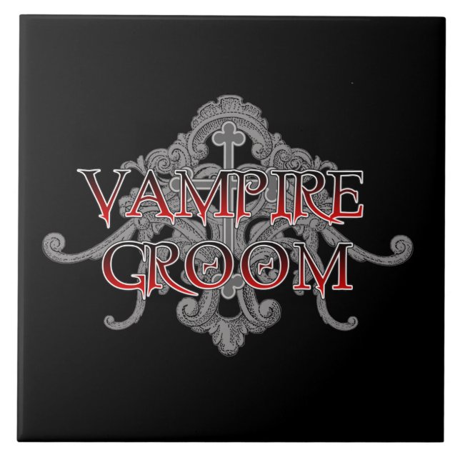 Azulejo De Cerámica Vampire Groom (Frente)