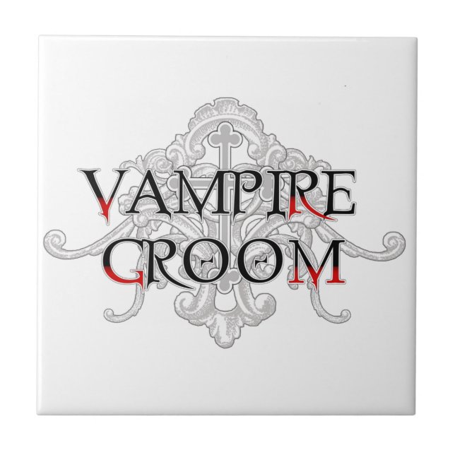 Azulejo De Cerámica Vampire Groom Tile (Frente)