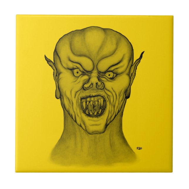 Azulejo De Cerámica Vampiro (Frente)
