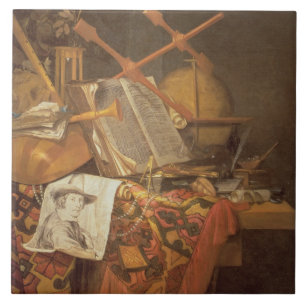 Azulejo De Cerámica Vanitas (aceite en lona)