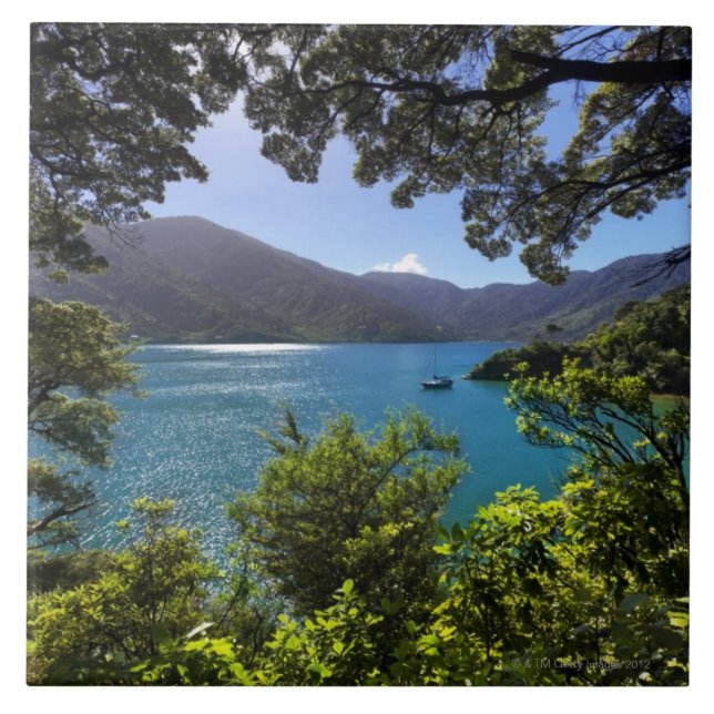 Azulejo De Cerámica velero en distancia (Frente)