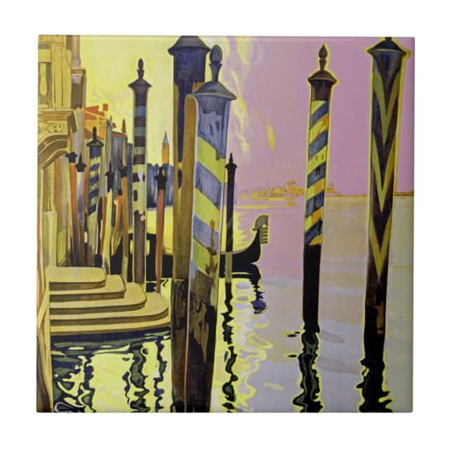 Azulejo De Cerámica Venecia y le Lido (Frente)