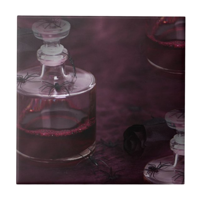 Azulejo De Cerámica veneno halloween (Frente)