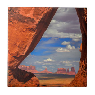 Azulejo De Cerámica Ventana de roca al Monumento Valley, AZ