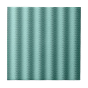 Azulejo De Cerámica Verde Azul Teal Ondulado Patrón Moderno
