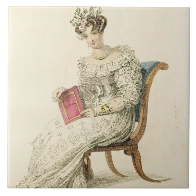 Azulejo De Cerámica Vestido boda, plato de moda de la Repo de Ackerman (Frente)