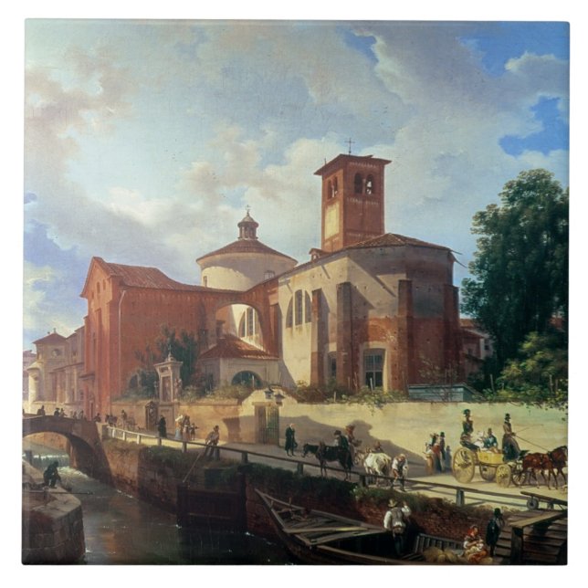 Azulejo De Cerámica Vía Fatabene Fratelli, Milano, 1830 (Frente)