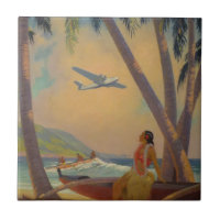 Viaje hawaiano del vintage - bailarín del chica de