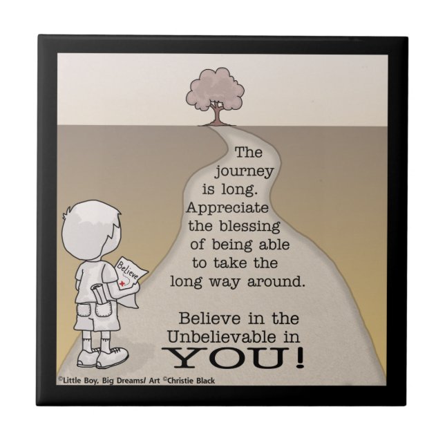 Azulejo De Cerámica Viaje largo (Frente)