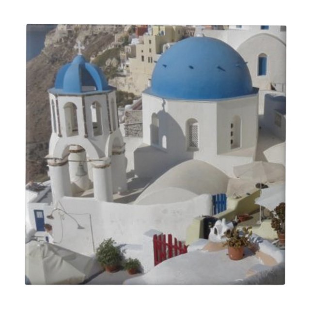 Azulejo De Cerámica Viajes de Mykonos Grecia (Frente)