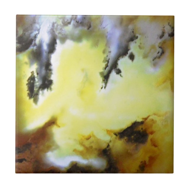 Azulejo De Cerámica Vibrante foto de los Moss Naturales Agate diseñada (Frente)