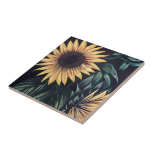 Azulejo De Cerámica Vida del girasol