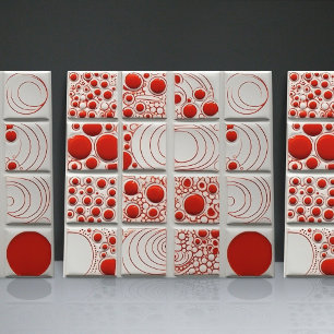 Azulejo de cerámica vidriada con relieve falso pun