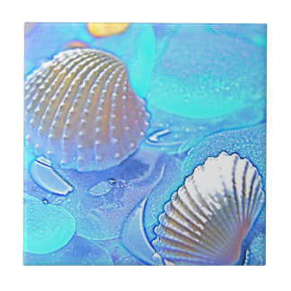 Azulejo De Cerámica Vidrio colorido del mar