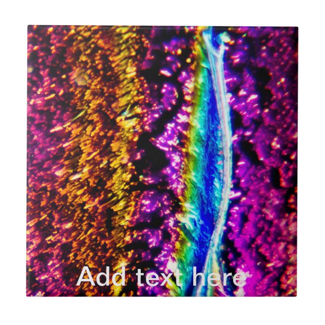 Azulejo De Cerámica Vidrio fusionado arcoíris (Frente)