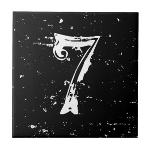 Azulejo De Cerámica Vieja dirección de calle angustiada número de la