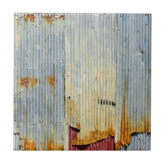 Azulejo De Cerámica Vieja textura metalizado oxidada (Frente)