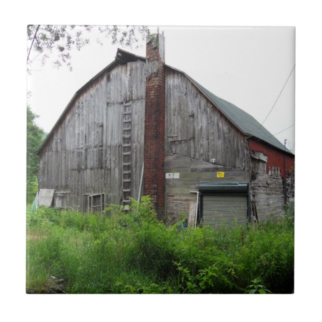 Azulejo De Cerámica Viejo mosaico de granero (Frente)