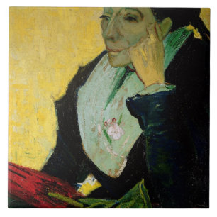 Azulejo De Cerámica Vincent van Gogh el   L'Arlesienne, detalle, 1888