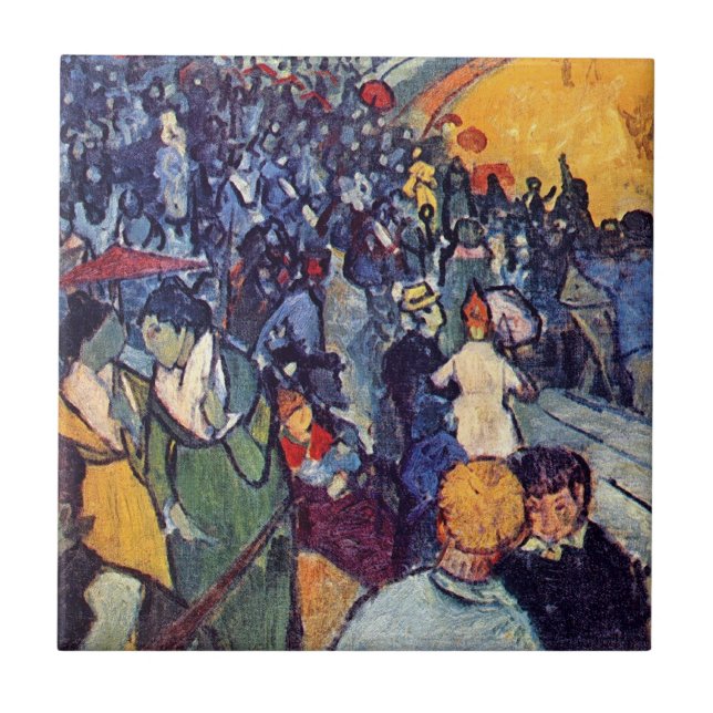 Azulejo De Cerámica Vincent Van Gogh - Espectadores en la Arena (Frente)