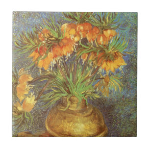 Azulejo De Cerámica Vincent van Gogh - Fritillarias en un jarrón de co