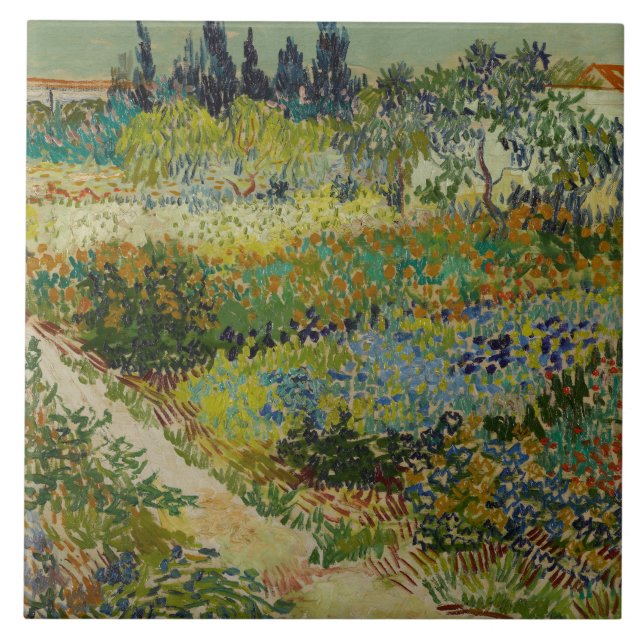 Azulejo De Cerámica Vincent van Gogh - Jardín de Arles (Frente)