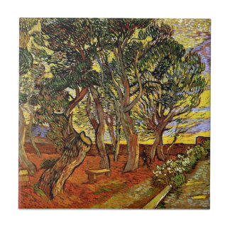 Azulejo De Cerámica Vincent Van Gogh - Jardín del Hospital de Saint Pa